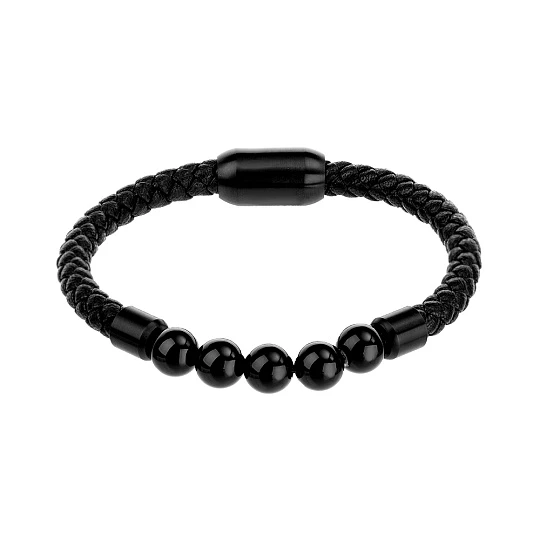 Браслет стальной AS-BR136-bkAg | Ювелирные изделия Мужские купить по выгодной цене в ювелирном магазине ⭐️ «Золотая Подкова»