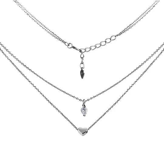 Колье серебряное C1SH4292 | Ювелирные изделия в сети Золотая Подкова