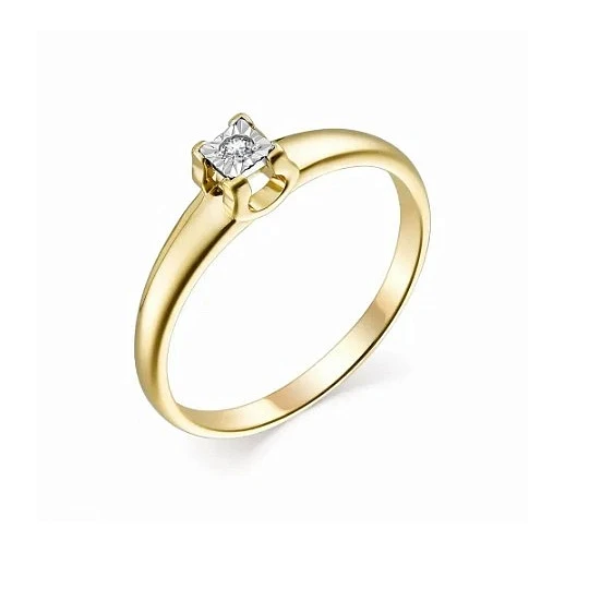 Кольцо золотое 13316-300 | Ювелирные изделия от бренда Алькор 💍 купить по доступной цене в ювелирной сети «Золотая Подкова»