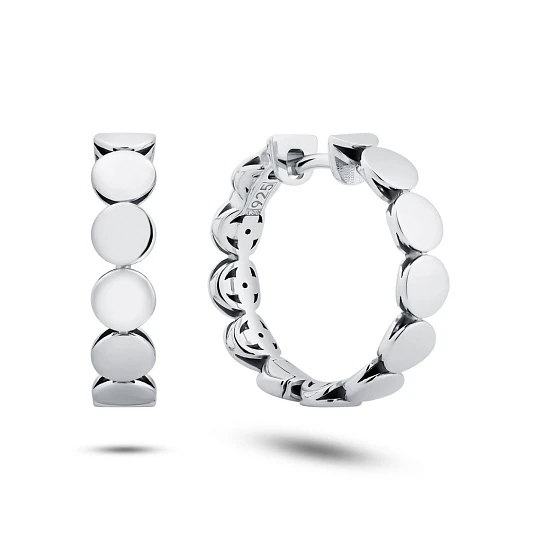 Серьги серебряные 01015-22-090101-00 | Серьги без вставок купить по выгодной цене в ювелирном магазине ⭐️ «Золотая Подкова»