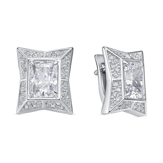 Серьги серебряные 12-793-21500 | Женские серебряные серьги купить по выгодной цене в ювелирном магазине ⭐️ «Золотая Подкова»