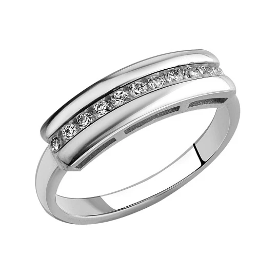 Кольцо серебряное CAS4736R | Кольца дорожка купить по выгодной цене в ювелирном магазине ⭐️ «Золотая Подкова»