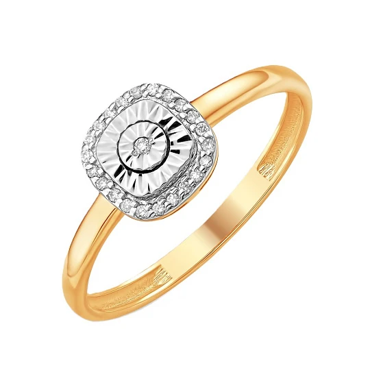 Кольцо золотое К15120795 | Помолвочные кольца купить по выгодной цене в ювелирном магазине ⭐️ «Золотая Подкова»