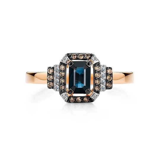 Кольцо золотое 15480-170 | Кольца с сапфиром купить по выгодной цене в ювелирном магазине ⭐️ «Золотая Подкова»