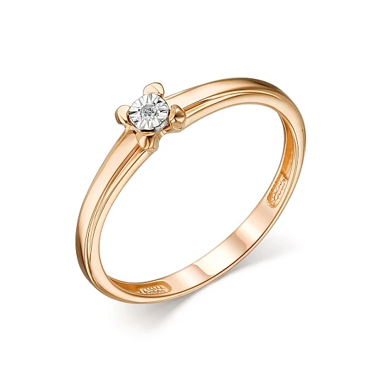 Кольцо золотое 13922-100 | Ювелирные изделия в сети Золотая Подкова