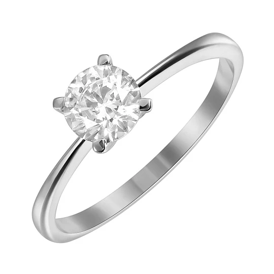 Кольцо серебряное 821004с | Ювелирные изделия в сети Золотая Подкова