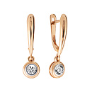 Серьги золотые 017352-1102 | Серьги золотые 017352-1102 купить по цене 45360 руб. в ювелирном магазине ⭐️ «Золотая Подкова»