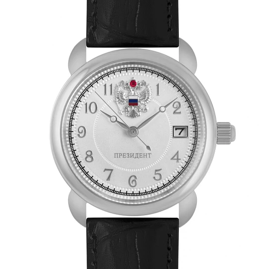 Часы "Президент" 4070684кк кварцевые, муж. | Серебряные и стальные часы купить по выгодной цене в ювелирном магазине ⭐️ «Золотая Подкова»