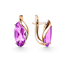 Серьги золотые 20390108 Аметист | Серьги золотые 20390108 Аметист купить по цене 64766 руб. в ювелирном магазине ⭐️ «Золотая Подкова»