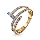 Кольцо золотое К132-3730 | Кольцо золотое К132-3730 купить по цене 83250 руб. в ювелирном магазине ⭐️ «Золотая Подкова»