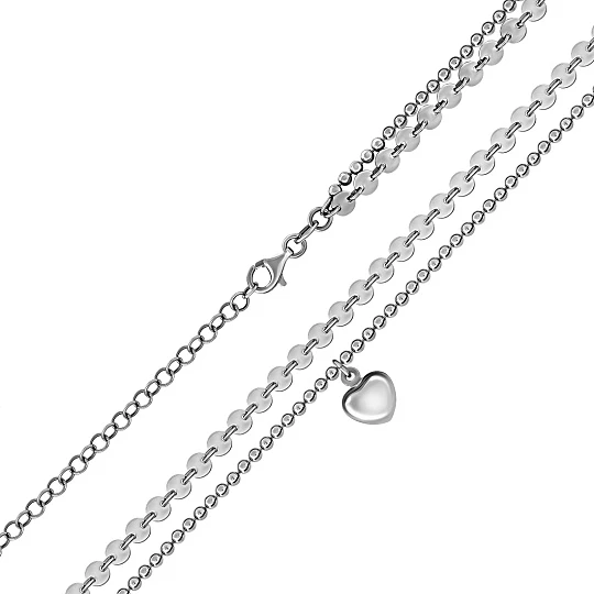 Цепь серебряная 0382R005L45 | Цепи купить по доступной цене в ювелирном магазине «Золотая Подкова»