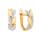 Серьги золотые Т14702В384 | Серьги золотые Т14702В384 купить по цене 48912 руб. в ювелирном магазине ⭐️ «Золотая Подкова»