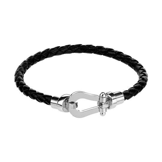 Браслет стальной AS-BR122-bk | Мужские браслеты купить по выгодной цене в ювелирном магазине ⭐️ «Золотая Подкова»