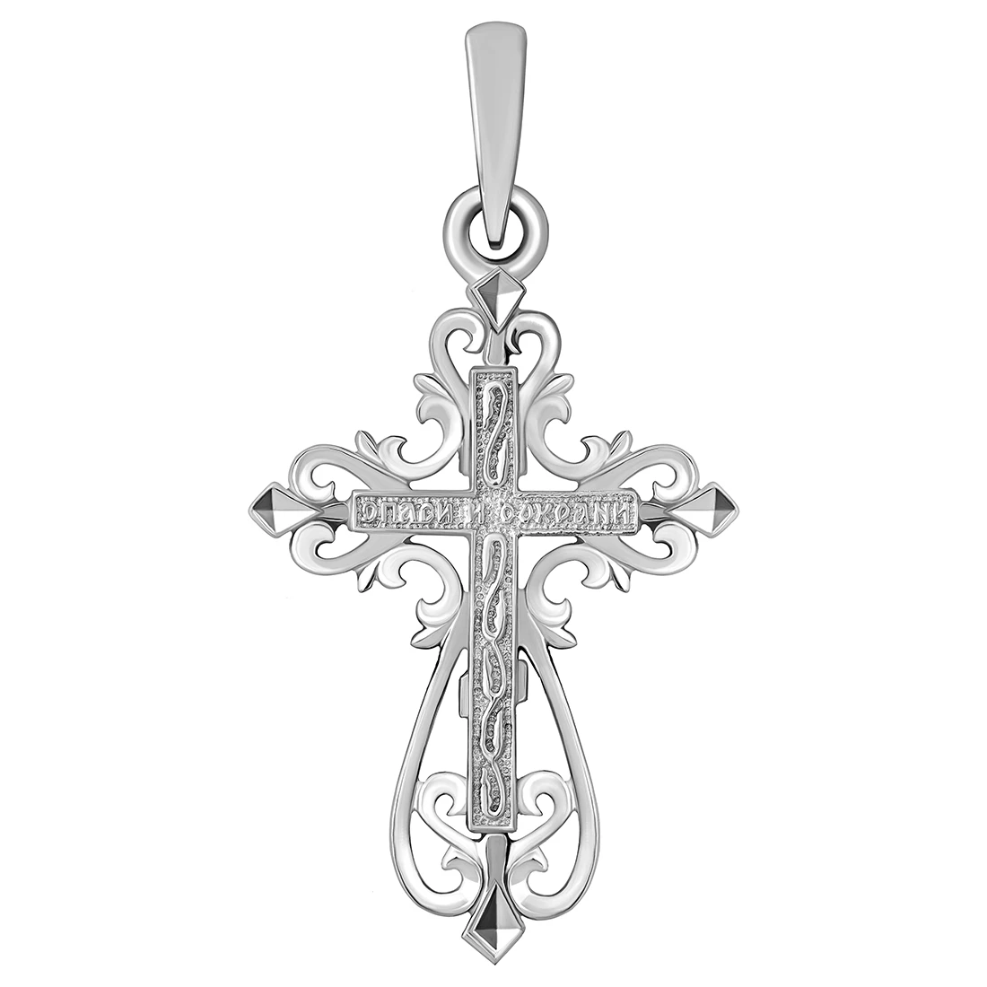 Подвеска серебряная 8171 | Кресты православные подвески и кулоны купить по выгодной цене в ювелирном магазине ⭐️ «Золотая Подкова»