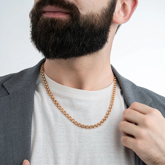 Цепь золотая Бисмарк Ц100 | Золотые цепи купить по выгодной цене в ювелирном магазине ⭐️ «Золотая Подкова»