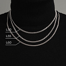 Цепь серебряная 0203R180L55 | Цепь серебряная 0203R180L55 купить по цене 20565 руб. в ювелирном магазине ⭐️ «Золотая Подкова»