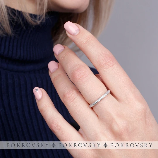 Кольцо серебряное 0101393-00775 | Кольца дорожка купить по выгодной цене в ювелирном магазине ⭐️ «Золотая Подкова»