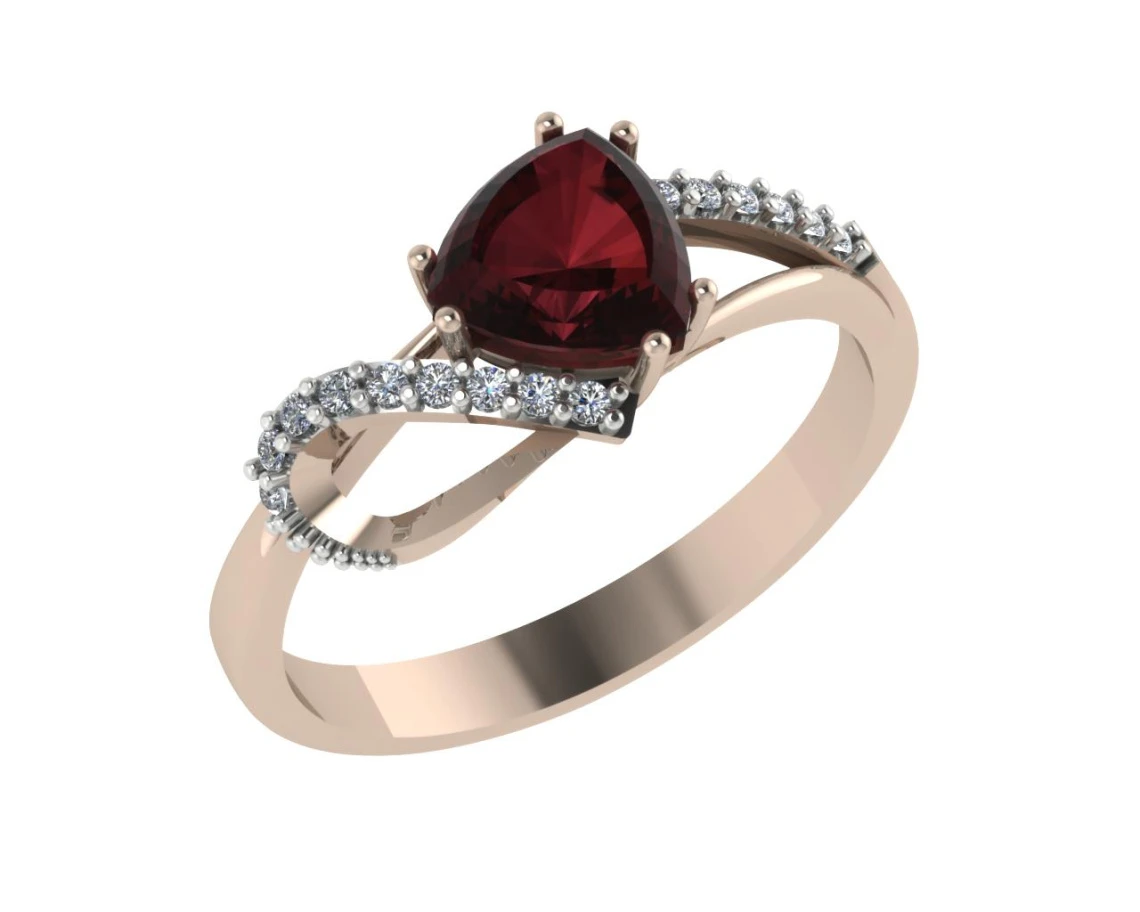 Кольцо золотое 1020261-11130-G | Кольца с гранатом купить по выгодной цене в ювелирном магазине ⭐️ «Золотая Подкова»