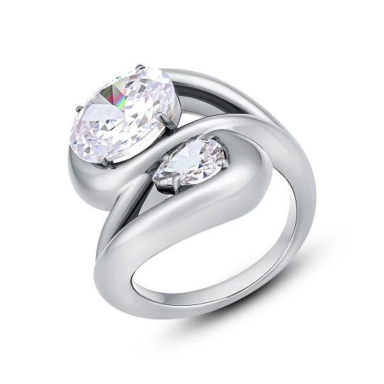 Кольцо серебряное 01091-10-090106-00 | Кольца с фианитом купить по выгодной цене в ювелирном магазине ⭐️ «Золотая Подкова»