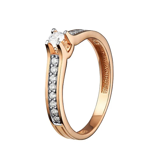 Кольцо золотое 802-02342-10-11-00-10 | Ювелирные изделия в сети Золотая Подкова