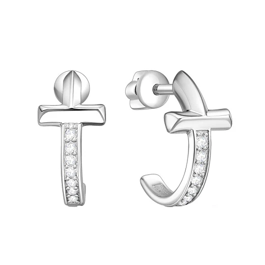 Серьги серебряные 2-004р200 | Ювелирные изделия от бренда Серебро России 💍 купить по доступной цене в ювелирной сети «Золотая Подкова»