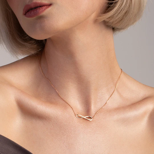 Колье золотое 015698-1000 | Ювелирные изделия в сети Золотая Подкова