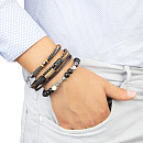 Браслет стальной Om-BR044-bkgy | Браслет стальной Om-BR044-bkgy купить по цене 3170 руб. в ювелирном магазине ⭐️ «Золотая Подкова»