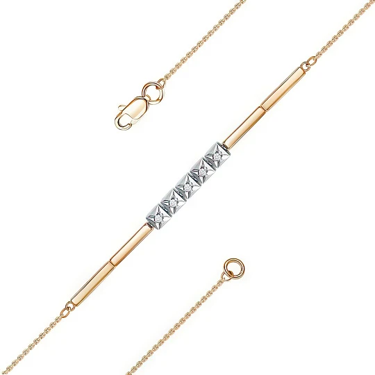 Браслет золотой Б3146-120 | Браслеты с бриллиантами купить по выгодной цене в ювелирном магазине ⭐️ «Золотая Подкова»