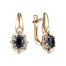 Серьги золотые 24343-102 | Серьги золотые 24343-102 купить по цене 128007 руб. в ювелирном магазине ⭐️ «Золотая Подкова»