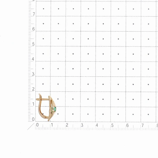 Серьги золотые Т10102Б616 | Серьги с изумрудами купить по выгодной цене в ювелирном магазине ⭐️ «Золотая Подкова»