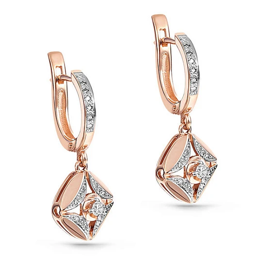 Серьги золотые 12-0446-1000 | Женские золотые серьги купить по выгодной цене в ювелирном магазине ⭐️ «Золотая Подкова»