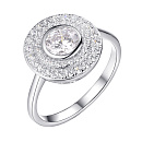 Кольцо серебряное CZ-R01748-X-W-W-X-W | Кольцо серебряное CZ-R01748-X-W-W-X-W купить по цене 5576 руб. в ювелирном магазине ⭐️ «Золотая Подкова»