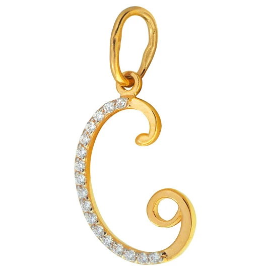 Подвеска из золота с фианитами