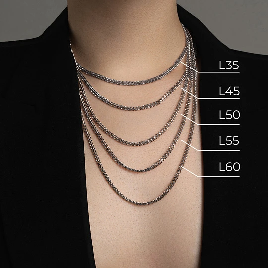 Цепь серебряная 1808R030L40 | Ювелирные изделия от бренда Серебряная Венеция 💍 купить по доступной цене в ювелирной сети «Золотая Подкова»
