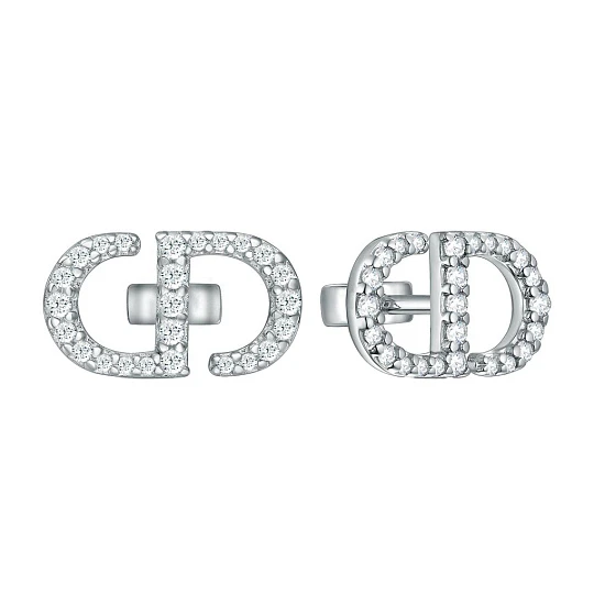 Серьги серебряные 2-019р200 | Ювелирные изделия от бренда Серебро России 💍 купить по доступной цене в ювелирной сети «Золотая Подкова»