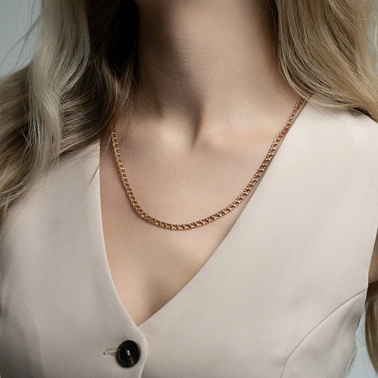 Цепь золотая ЦГР10210060 | Ювелирные изделия от бренда Каратов 💍 купить по доступной цене в ювелирной сети «Золотая Подкова»