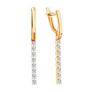 Серьги золотые Т14062В369 | Серьги золотые Т14062В369 купить по цене 62595 руб. в ювелирном магазине ⭐️ «Золотая Подкова»