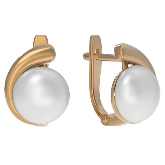 Серьги золотые 1038272-11250 | Серьги с жемчугом купить по выгодной цене в ювелирном магазине ⭐️ «Золотая Подкова»