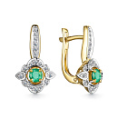 Серьги золотые 24428-301 | Серьги золотые 24428-301 купить по цене 234125 руб. в ювелирном магазине ⭐️ «Золотая Подкова»