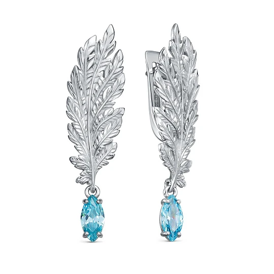 Серьги серебряные 12-681-40100 | Серебряные серьги купить по выгодной цене в ювелирном магазине ⭐️ «Золотая Подкова»