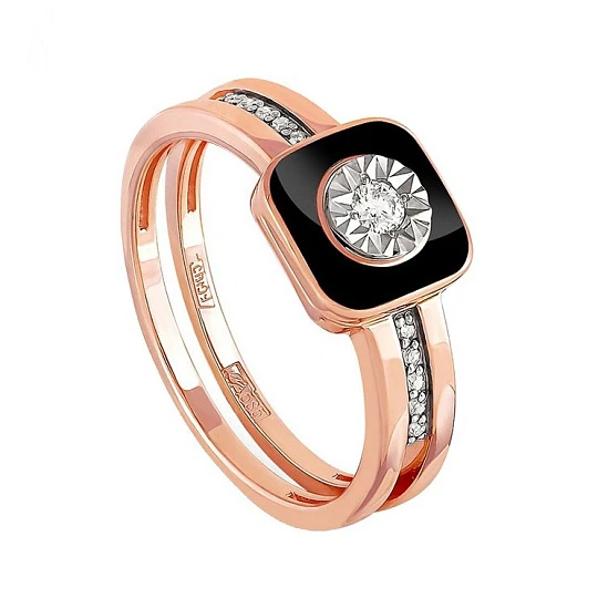 Кольцо золотое 11-0804-1002 | Женские золотые кольца с бриллиантами купить по выгодной цене в ювелирном магазине ⭐️ «Золотая Подкова»