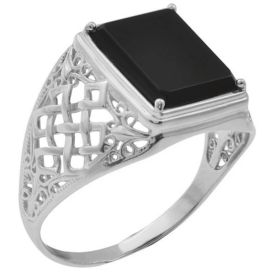 Кольцо серебряное 801-01467-01-00-12-00 | Печатки кольца купить по выгодной цене в ювелирном магазине ⭐️ «Золотая Подкова»