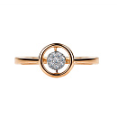 Кольцо золотое 15449-100 | Кольцо золотое 15449-100 купить по цене 81900 руб. в ювелирном магазине ⭐️ «Золотая Подкова»