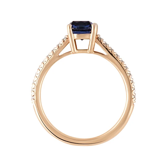 Кольцо золотое 920484Сапфир гт. | Кольца с сапфиром купить по выгодной цене в ювелирном магазине ⭐️ «Золотая Подкова»