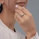 Кольцо золотое 15747-100 | Кольцо золотое 15747-100 купить по цене 84844 руб. в ювелирном магазине ⭐️ «Золотая Подкова»