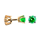 Серьги золотые 930486Л.Цаворит