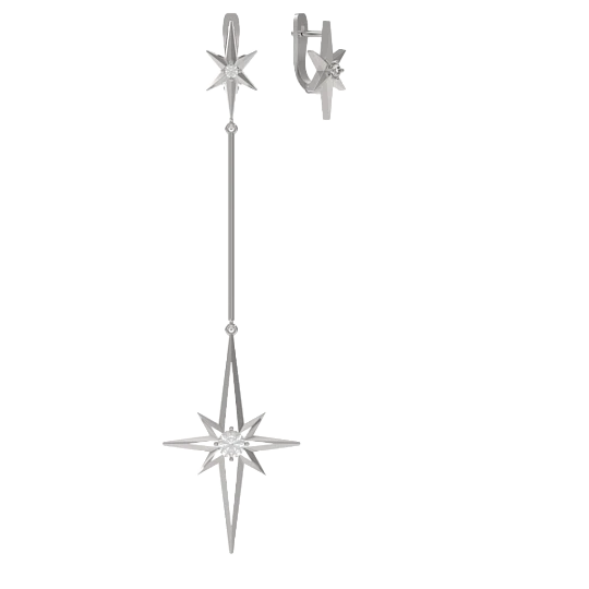 Серьги из серебра с фианитами