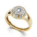 Кольцо золотое 15913-300 | Кольцо золотое 15913-300 купить по цене 79710 руб. в ювелирном магазине ⭐️ «Золотая Подкова»