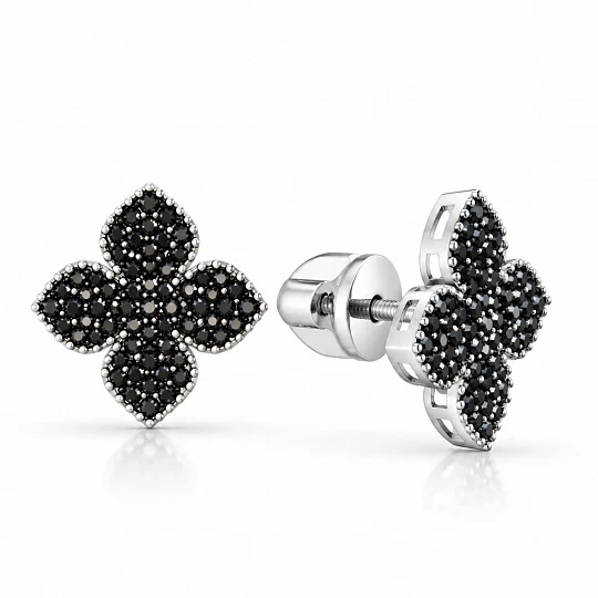 Серьги из золота с фианитами