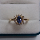 Кольцо золотое R 14072 YG sap | Кольцо золотое R 14072 YG sap купить по цене 96907 руб. в ювелирном магазине ⭐️ «Золотая Подкова»